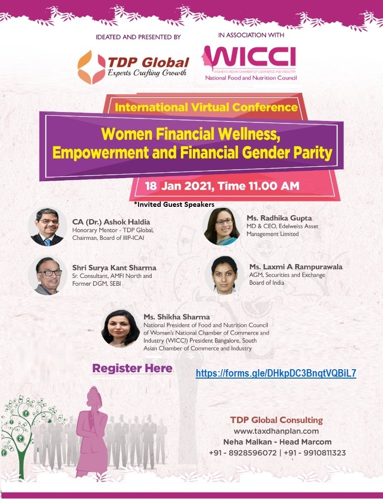 INTERNATIONAL VIRTUAL CONFERENCE WOMEN FINANCIAL WELLNESS, EMPOWERMENT & FINANCIAL GENDER PARITY